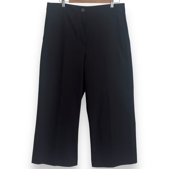 Ann Taylor Women's The Wide Leg Crop Pant Size 12 Black High Rise 595046 - Picture 9 of 9